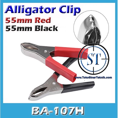 Capitan Aki Silver 30A 55mm 5,5Cm Capit Buaya Merah Hitam Mobil Motor Set Alligator Car Battery Clips Ba-107H