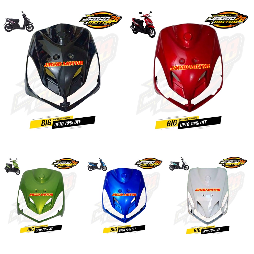 Tameng Depan Yamaha Mio Smile Hitam Hijau Biru Putih Merah Maroon / Dasi Depan Yamaha Mio Smile Hitam Hijau Biru Putih Merah Maroon / Cover Depan Yamaha Mio Smile / Panel Tameng Dasi Dada Depan Yamaha Mio New Smile Hitam Hijau Biru Putih Merah Maroon