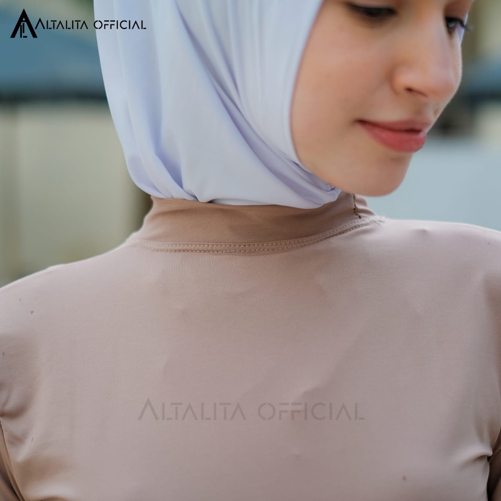 Altalita - Baju Manset Lengan Panjang Wanita Bahan Jersey Adem Tebal Premium | Inner Baju Basic Polos Tangan Panjang | Mangset Baju Daleman Wanita Lengan Panjang Bahan Kaos Jumbo