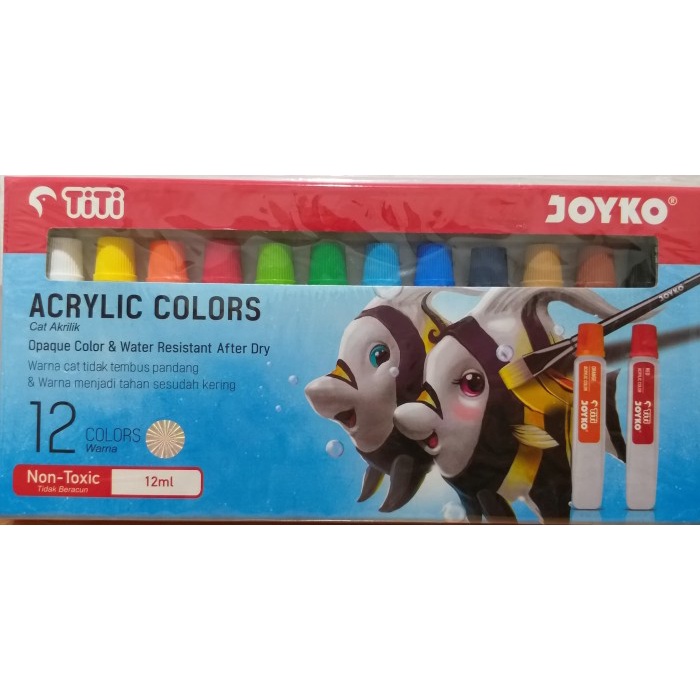 

Hemat Joyko Titi 12 Acrylic Colors Acc-12Ml-12 / Cat Acrylic Promo