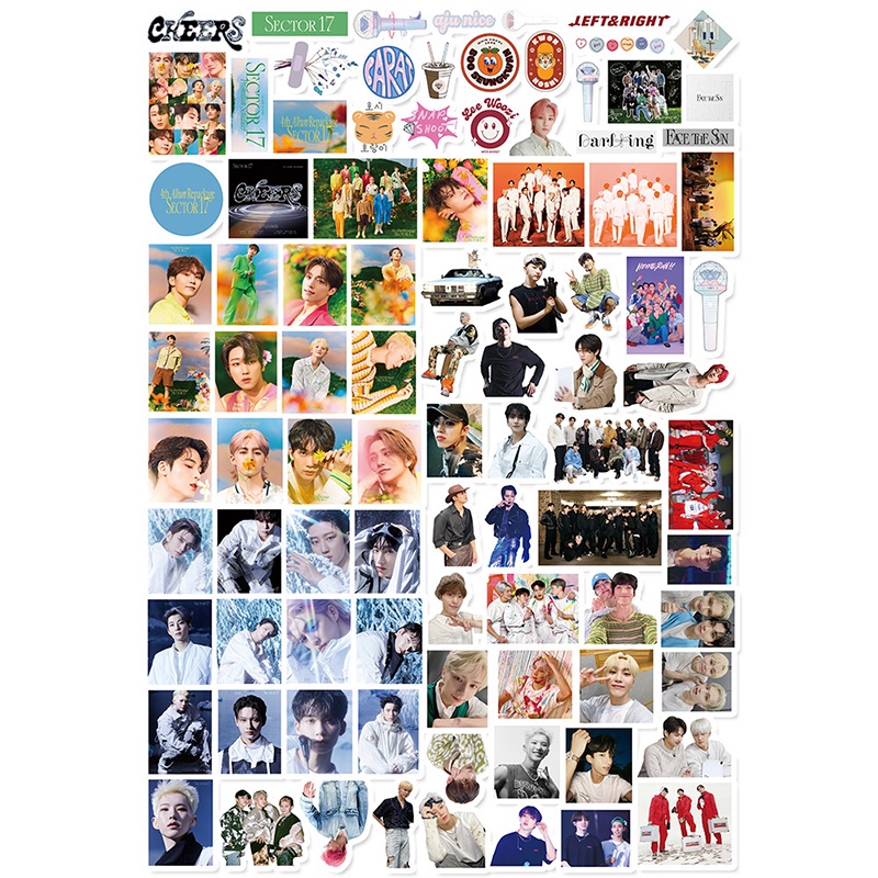 92pcs / set Stiker SEVENTEEN 17 Foto Untuk Diary / Koper