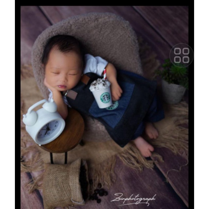 kostum newborn Starbucks bayi newborn untuk photoshoot