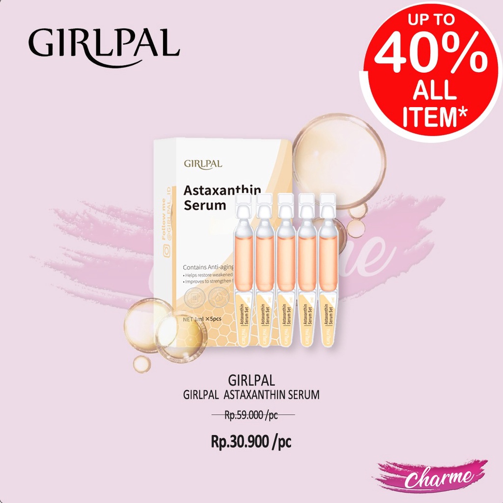 (READY &amp; ORI) GIRLPAL Astaxanthin Hyaluronic Acid Anti Aging Serum BPOM