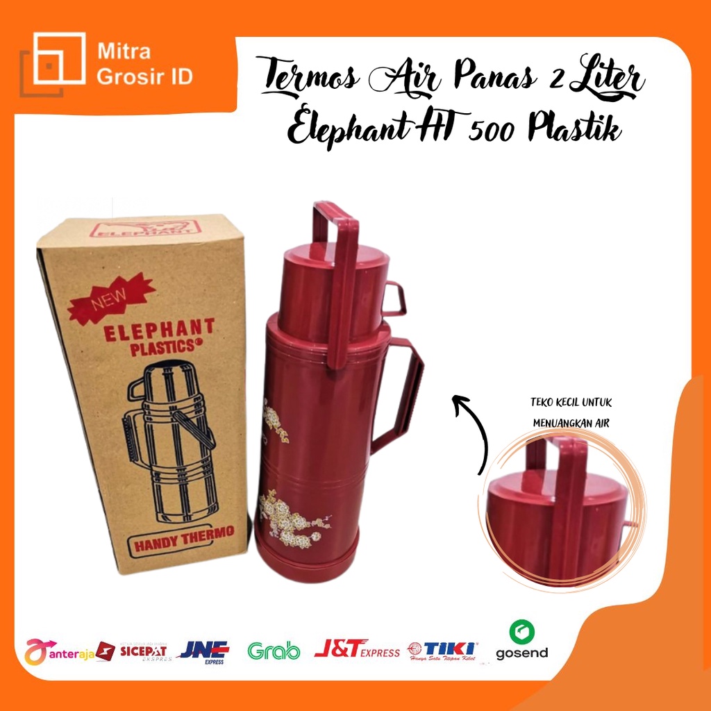 Termos Air Panas 2 Liter Elephant HT 500 Plastik