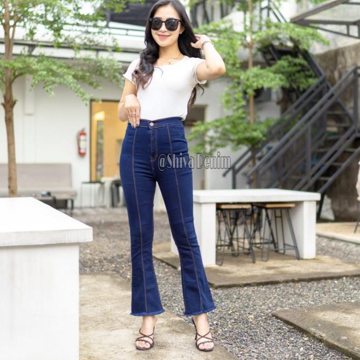 ENR.18Oc22ғ– SHIVA JEANS - CELANA JEANS HIGHWAIST CUTBRAY FRONTLINE  // JEANS HW TULANG RAWIS BOOTCU