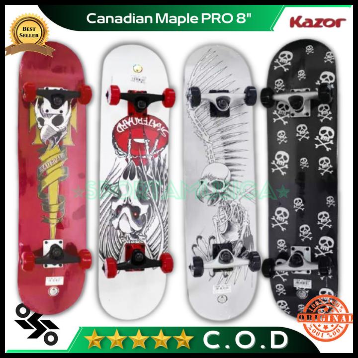 Skateboard Dewasa 8" Kazor Canadian Maple Original