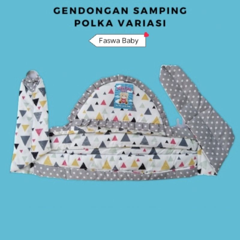 Gendongan Bayi Samping Ring Sling Motif / Gendongan Bayi Topi Tutup Kepala