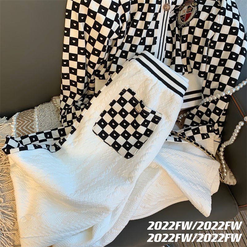 #Sisjuly# Setelan angin dupa kecil Prancis wanita Prancis temperamen baru jaket V-neck jaket celana