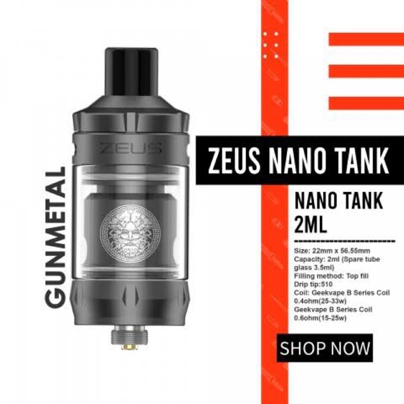 sparepart tabung Zeus Nanno Tank