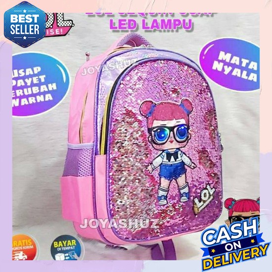 Tas Ransel Anak Perempuan Tedy Bear/Tas Sekolah Anak Perempuan Resleting Segitiga Free Gantungan Kun