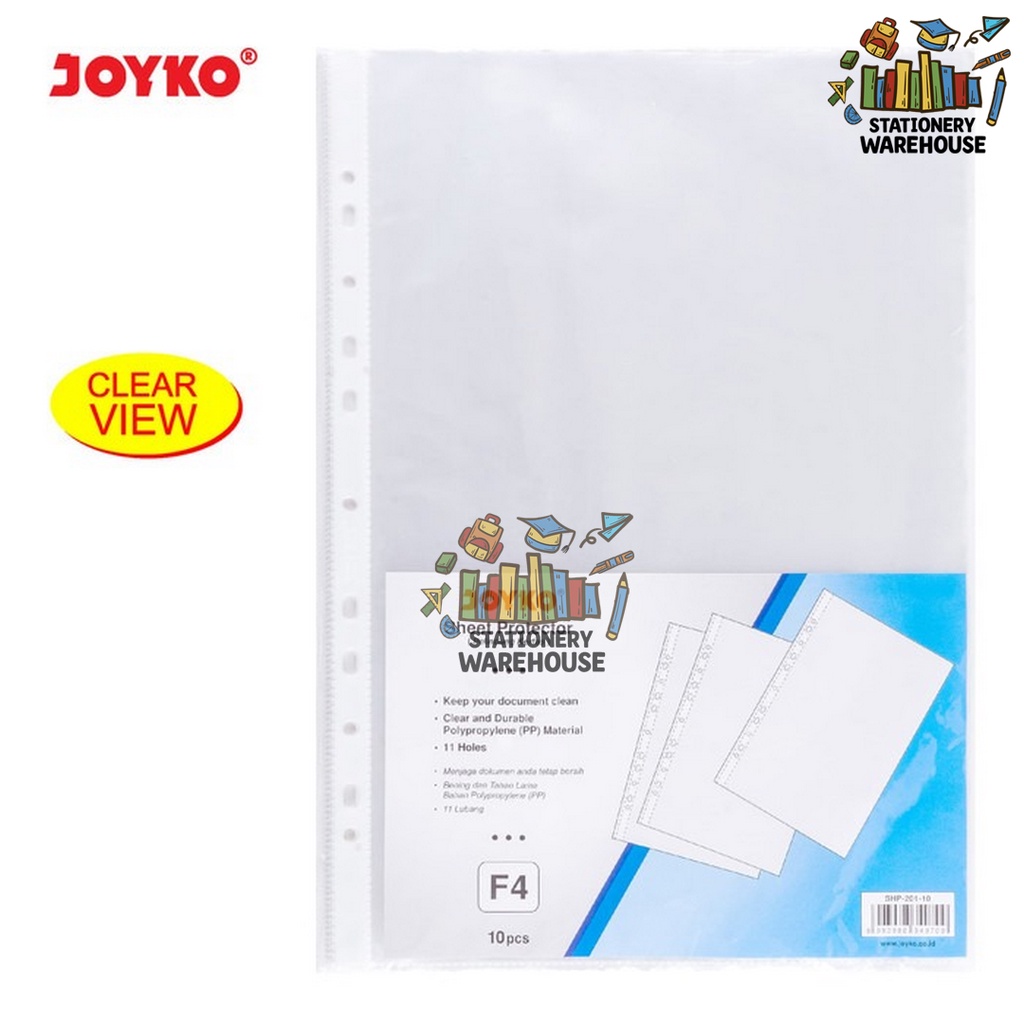

Sheet Protector Pelindung Kertas Joyko SHP-201-10 F4 1 Pack 10 Pcs