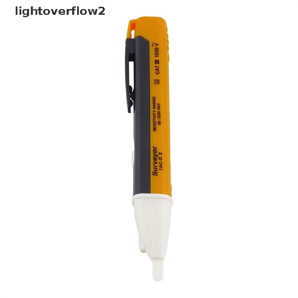 (lightoverflow2) Pena Tester Sensor Tegangan Listrik Non-Kontak AC 90-1000V Dengan Lampu LED (ID)