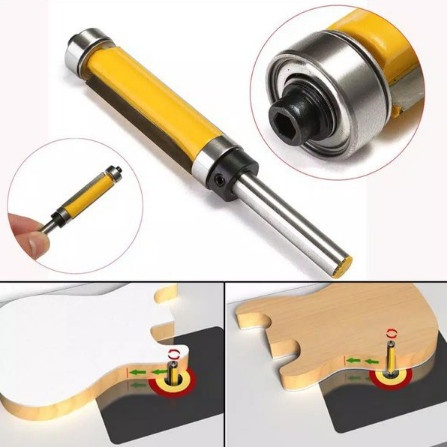 Mata Profil trim Router Bit Double Bearing as 1/4&quot; blade 38mm -2RB1