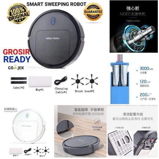 ❤ IJN ❤ JALLEN GABOR VACUUM ROBOT Pembersih Debu Lantai SMART SWEEPING ROBOT IS25 PENYEDOT DEBU