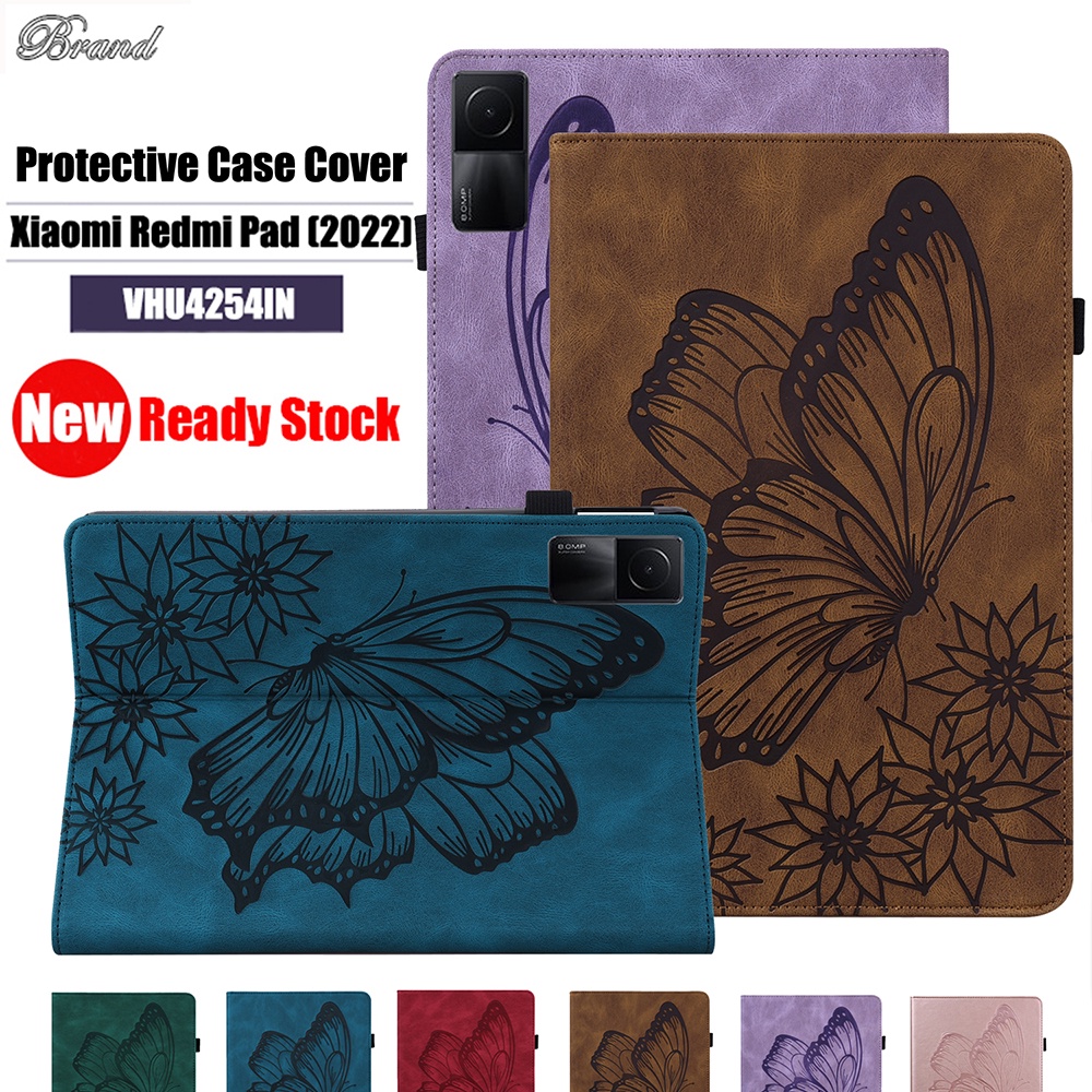 Casing Flipcase Xiaomi Redmi Pad (2022) 10.61 &quot;VHU4254IN 5G Aksen Emboss Kupu-Kupu 3D