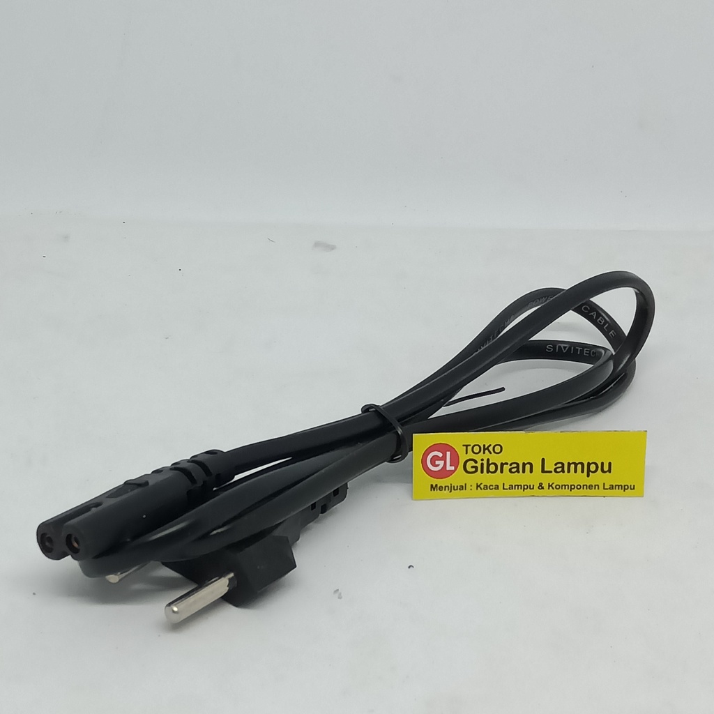 Kabel Power Angka 8 - Kabel Power Lubang 2 Untuk PS Senter Raket Nyamuk Radio DLL