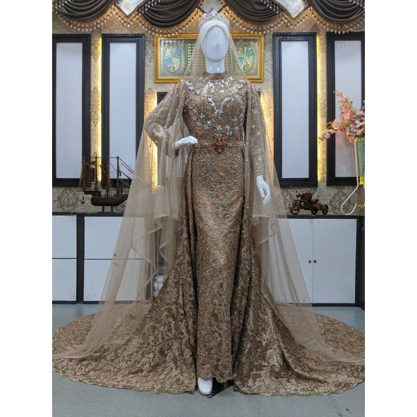 GAUN PENGANTIN MODREN/GAUN JUBAH/ GAUN MODREN /GAUN PENGANTIN MODERN| MUSLIMAH