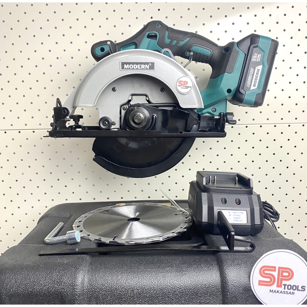 MESIN GERGAJI KAYU CORDLESS BATERAI 7" 7 INCH 20V MODERN M60 M-60 M 60 / MESIN CIRCULAR SAW 7INCH PO