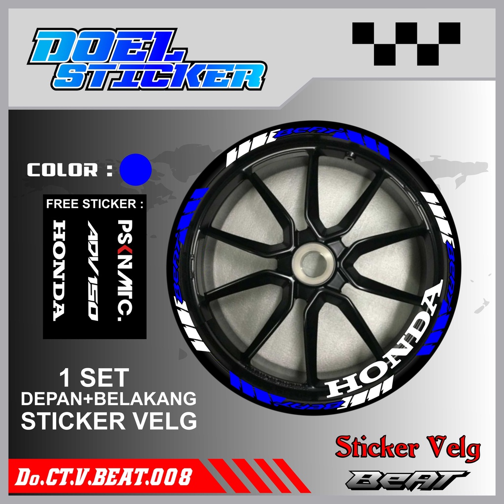 STICKER CUTTING LIST VELG HONDA BEAT VARIASI MOTOR DOEL 008