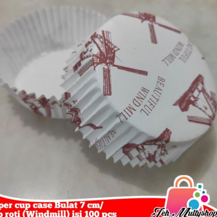 

trxOo5O9--Paper cup case Bulat 7 cm/cup roti (Windmill) isi 100 pcs