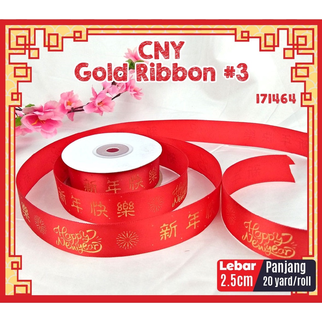 

CNY GOLD RIBBON#3 ( 1 ROLL / 20YARD) PITA HIASAN EDISI IMLEK / CHINESE NEW YEAR