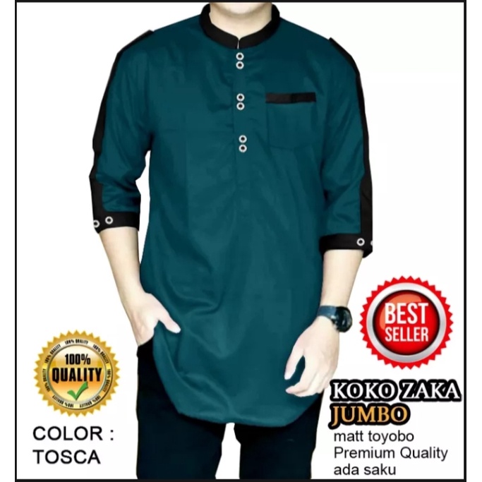 Kemeja Koko Qurta Pakistan, baju koko 3/4 pria dewasa, Pakaian Baju Koko Qurta Pria, Baju Koko Fashi