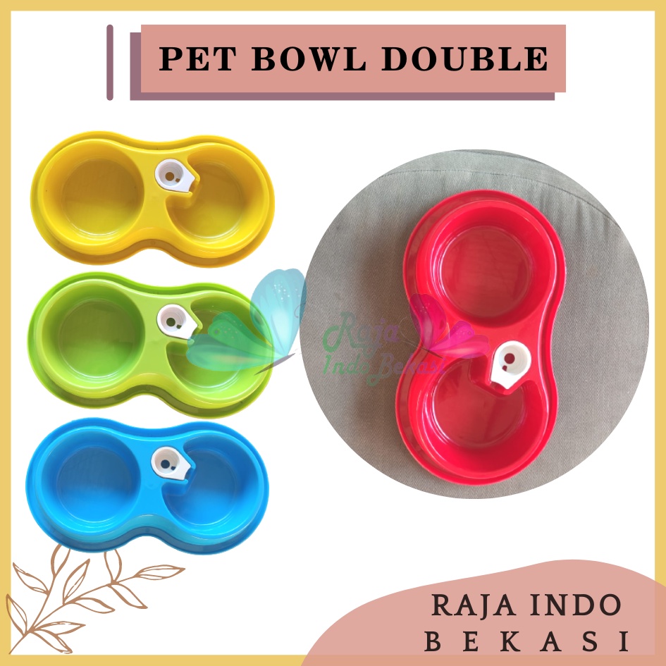 tempat makan kucing anjing double pet bowl Tempat Makan Hewan Kucing Anti Semut Dispenser Otomatis Gantung Stainless Double Lucu Anti Tumpah Kecil Kandang Cat Bowl / Dog Bowl / Cat Feeder