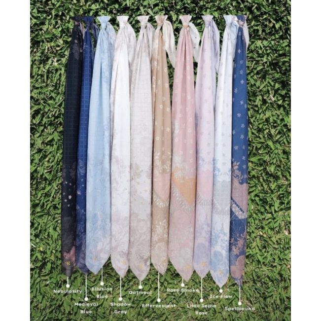 PuruKambera La Jardin Series Puru Kambera Voal Square Scarf Segiempat Kerudung Jilbab Hijab PK