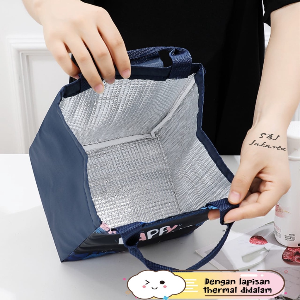 Tas bekal insulated / Lunch bag insulated tahan panas dingin good time series