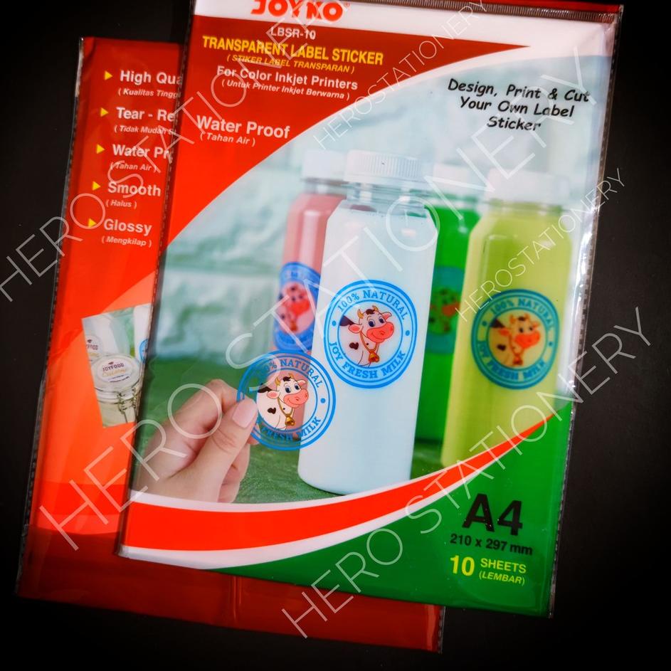 

Terbaik! Stiker label transparan joyko transparent label sticker LBSR-10 . . . . .