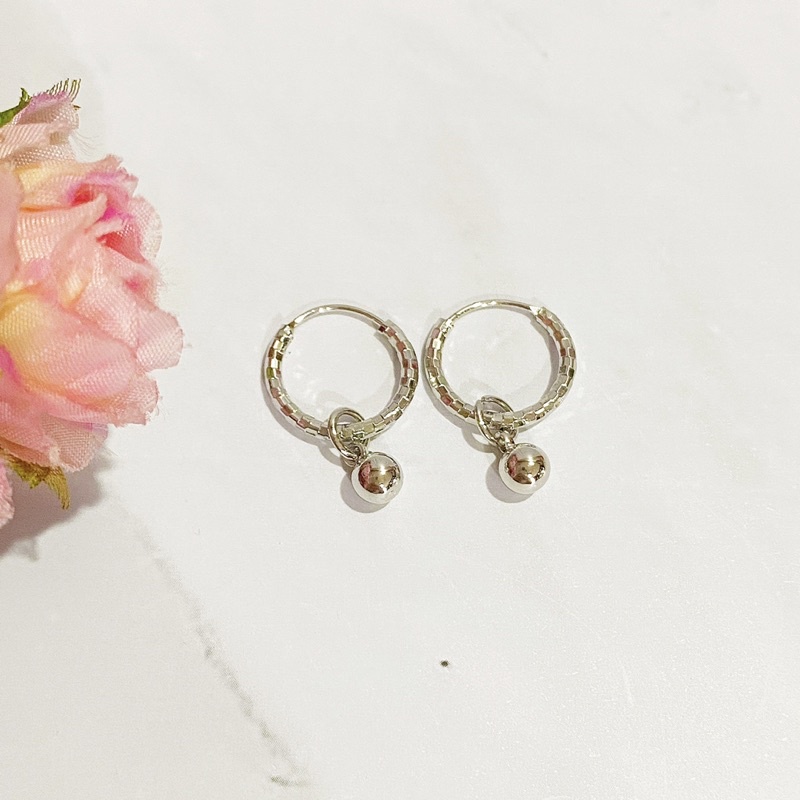 Anting Titanium Anak ABG/ Dewasa Model Bulat Gipsy Gantung (Diameter 1,5cm)