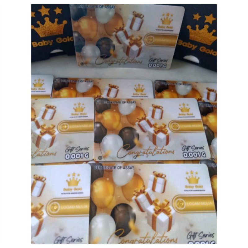 BABY GOLD CONGRATULATIONS 0.001 GRAM EMAS MINI LOGAM MULIA GIFT SERIES