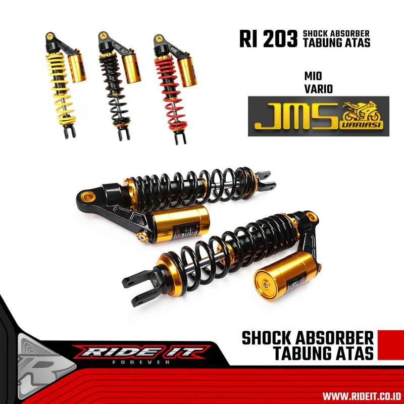 shock rideit shockbreaker tabung atas ride it ukuran 310/330 cm mio beat vario scoopy lexi freego soul xeon mioj lexi fazzio freego