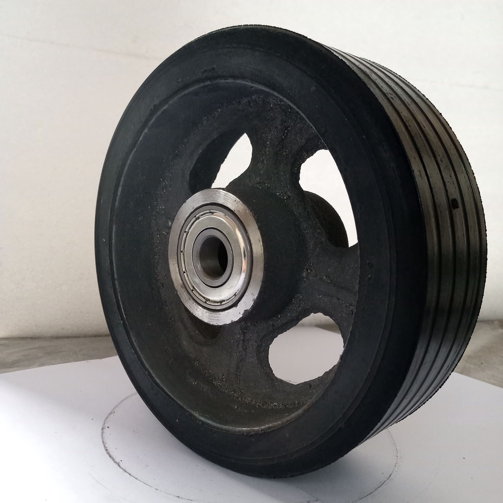 roda troli gledekan karet mati 8 inch besi cor bergaransi