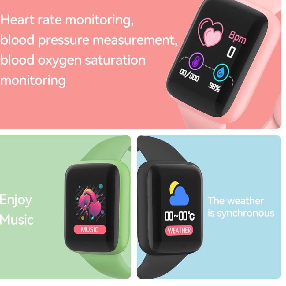 Paling Dicari Binbond SmartWatch Y68 MACARON Sport Tahan Air Bluetooth Smart Watch Pelacak Kebugaran