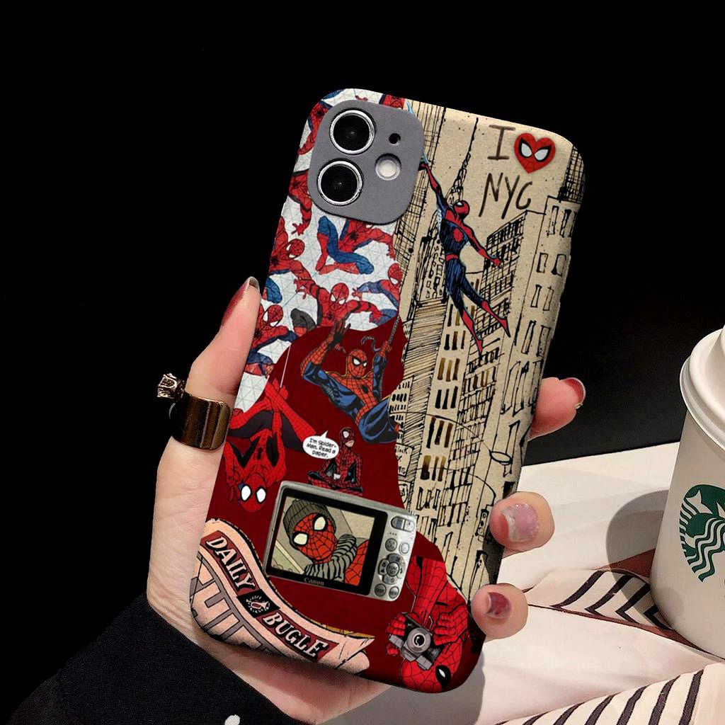 Softcase Casing Motif Spiderman BB24 for Xiaomi Redmi A1 A1+ 4A 4 4X 5 5A 5+ 6 6A 7 7A 8 9 Prime 9A 9i 9C 9T 10 10C 10S 10T 11 11S 11T 12 12C 12T Lite S2 Ultra Poco C40 F3 F4 K40 M3 M4 M5 X3 GT NFC 5G