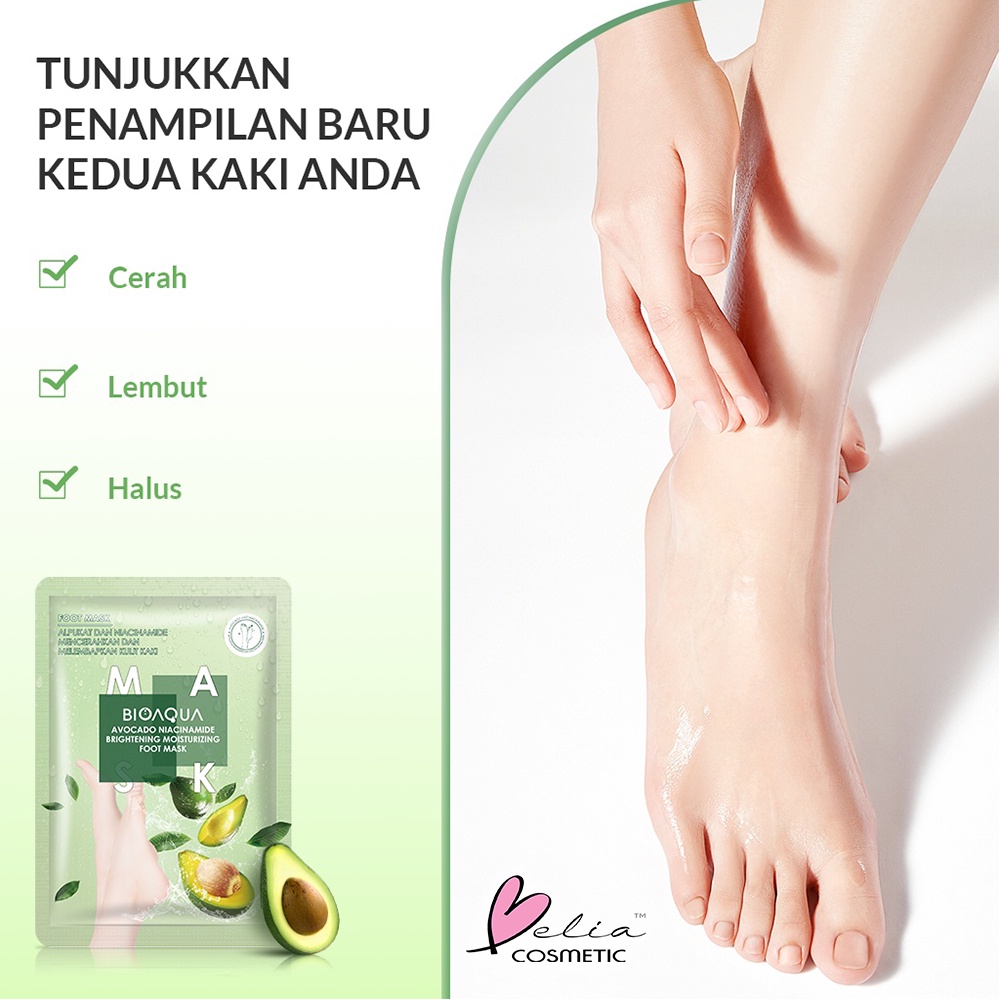 ❤ BELIA ❤ BIOAQUA Hand Mask &amp; Foot Mask | Peach Collagen Brightening Firming | Avocado Niacinamide Brightening Moisturizing 35g/pair | 24K Gold Caviar Elastic Brightening | Masker Kaki | Masker Tangan | BPOM