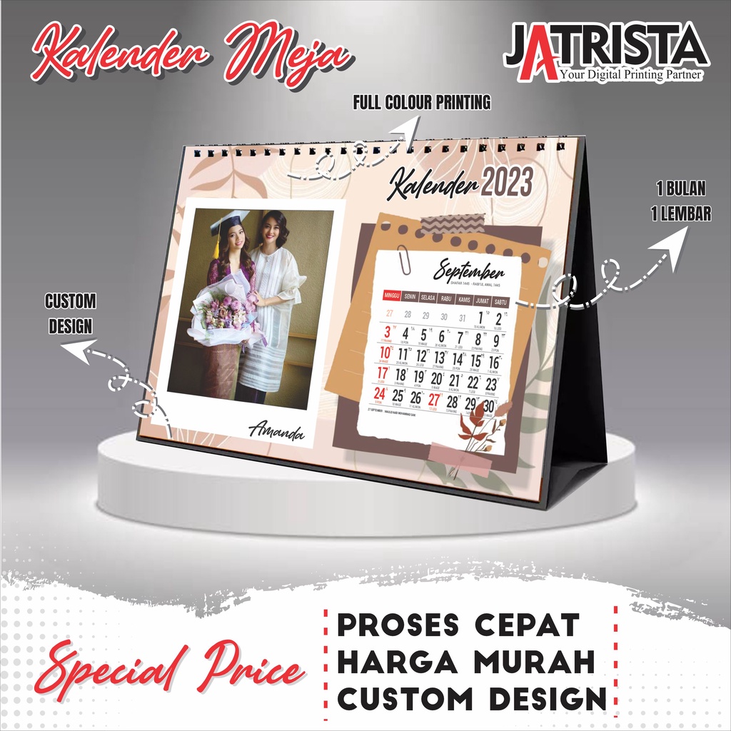 Jual Kalender Meja Kalender Duduk Custom Termurah Shopee Indonesia 