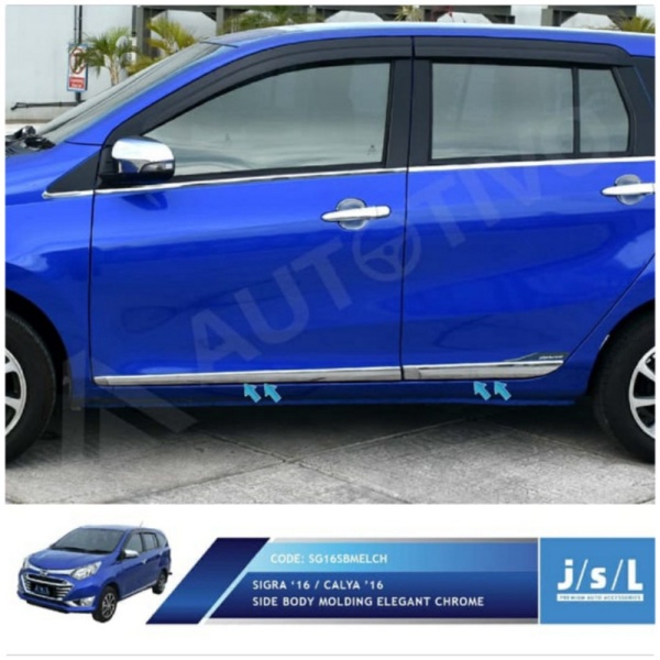 lis list body samping pintu mobil daihatsu sigra 2016 chrome Diskon