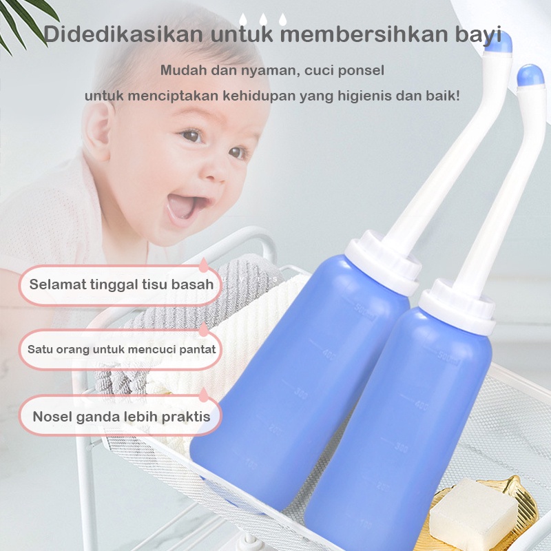 DADAWARD Semprotan Bilas/ Bidet Portable Semprotan Cebok Toilet Pencet Travel Sprayer Botol/ Portable Bidet/ Travel Water Spray/ Semprotan Cebok/ Botol Cebokan/ Pencucian Ibu dan Bayi 2 in 1/ Botol Bilas