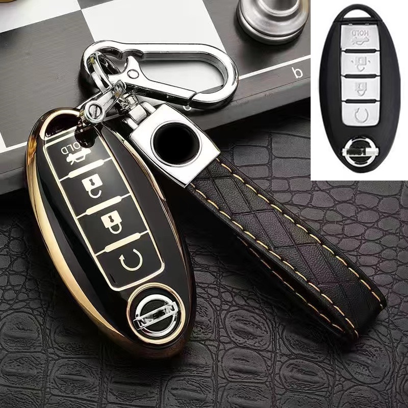 Casing Kunci Remote Mobil keyless Bahan TPU Untuk Nissan Sylphy Teana Elgrand Almera Grand Livina Juke J10 J11 X-Trail