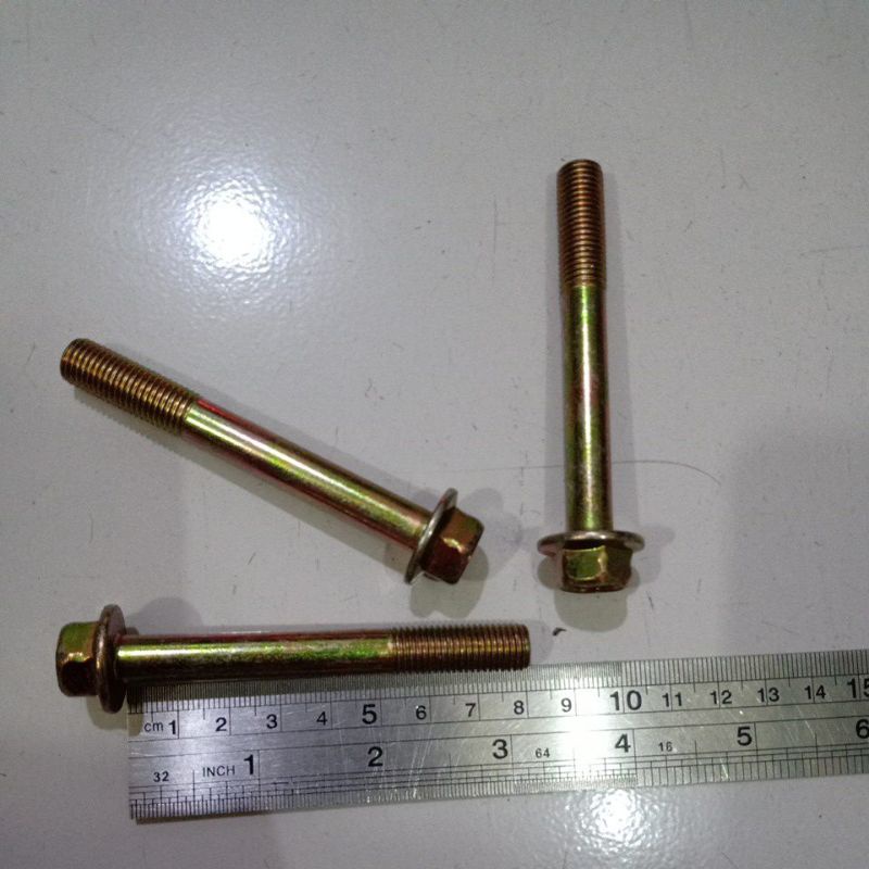 Baut Topi / Flange Bolt  14/10mm × 8cm Kunci 14