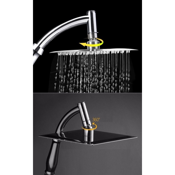 Gagang Kepala Head Shower Kamar Mandi Kotak 8 Inch Stainless Steel
