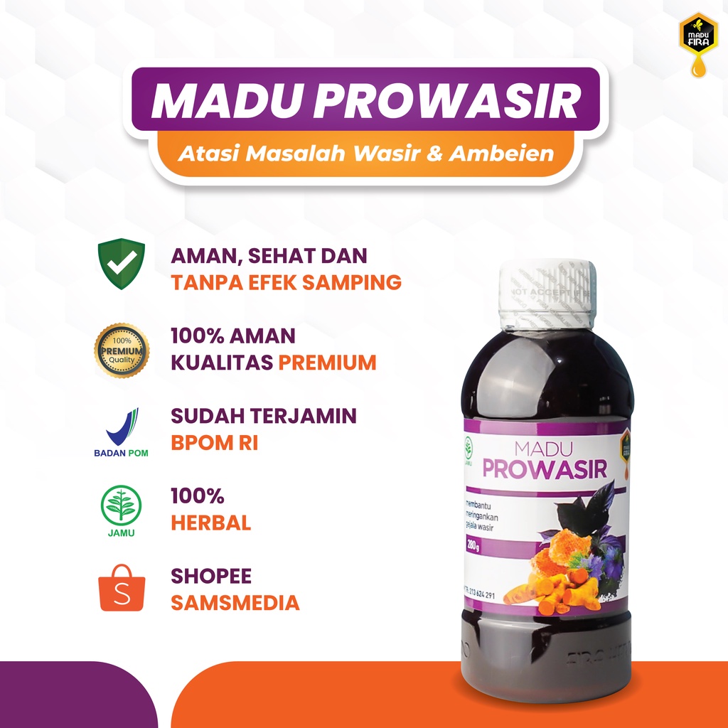 MADU PROWASIR Obat Herbal Ambeien Asli Mengempeskan Benjolan Wasir Atasi BAB Berdarah Paling Ampuh