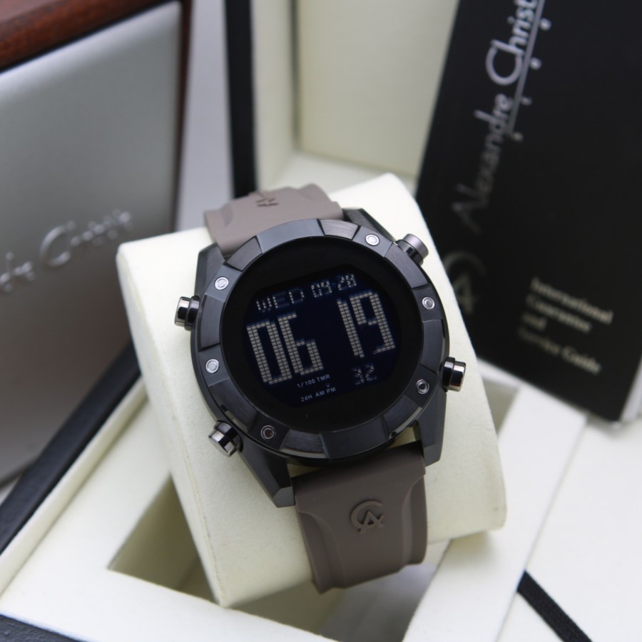 Jam Tangan Alexandre Christie AC 9372 Pria / AC9372 Digital Grey Original