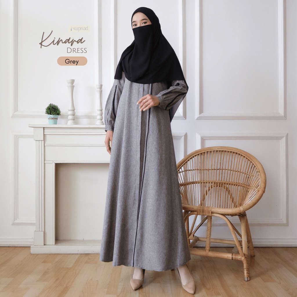 KUPNAD Gamis Casual Premium Katun Madinah (Medina) - Kinara Dress by KUPNAD gamis busui friendly bahan adem nyaman bikin kamu terlihat cantik dan muslimah