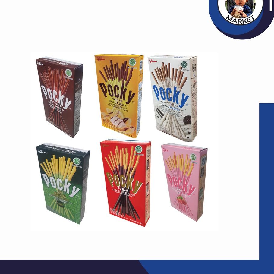 

㊔ Glico Pocky Choco Banan Coklat Colourful Cookies n Cream Double Chocolate Matcha Strawberry Water Melon Coconut Brown HARGA TERMURAH 3681 ◈