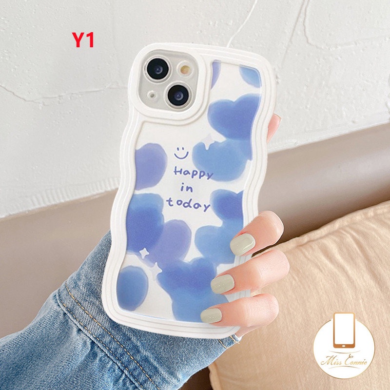 Redmi 12C 9T 9A 10A 9 10 9C NFC 10C A1 A1+11T Redmi Note10 Note 11 Pro+11s Note10s Note9 9Pro Note8 Note 10 Pro Max Plus Motif Kartun Lucu Love Hati Shockproof Wavy Edge Soft Cover