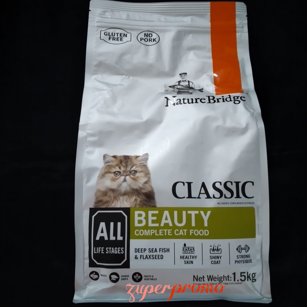 Nature Bridge Beauty Cat ALS 1.5kg / Pakan Kucing Semua Umur / Pakan Kucing Anak Dewasa