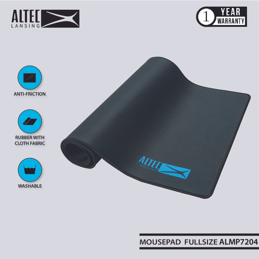 Mousepad gaming altec lansing rubber 90x40 cm anti slip type speed smooth almp-7204 almp7204 - alas mouse pad mat